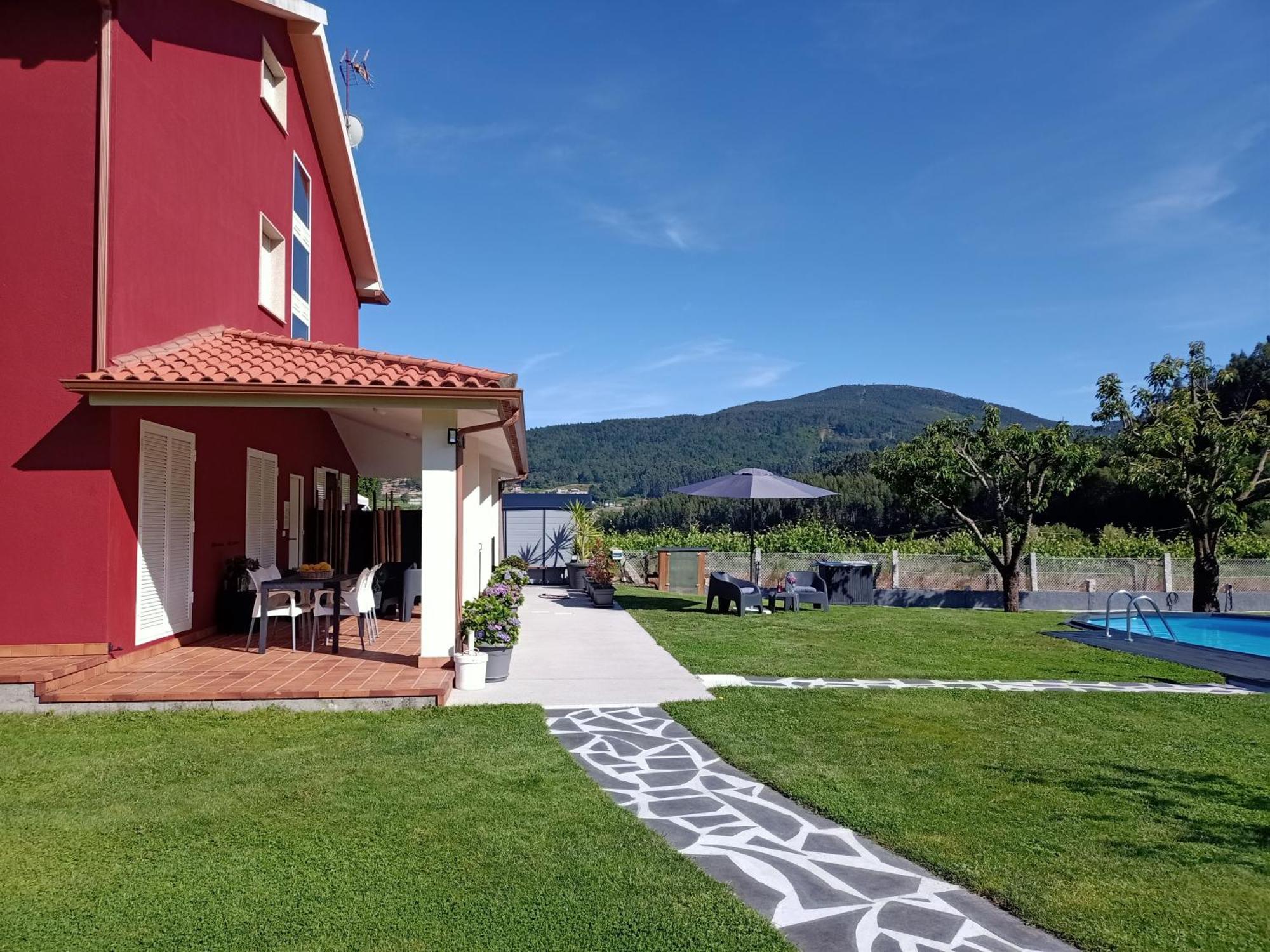 Apartamento En Bloque Vivienda Con Piscina Y Barbacoa A 15 Min De La Playa Meis Zewnętrze zdjęcie